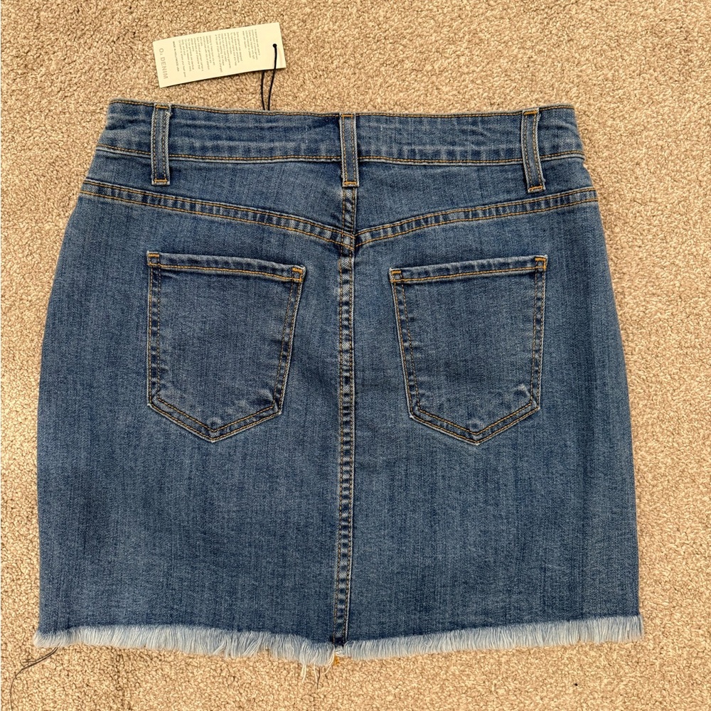 O2 Denim Classic Blue Mini Skirt - Picture 2 of 3